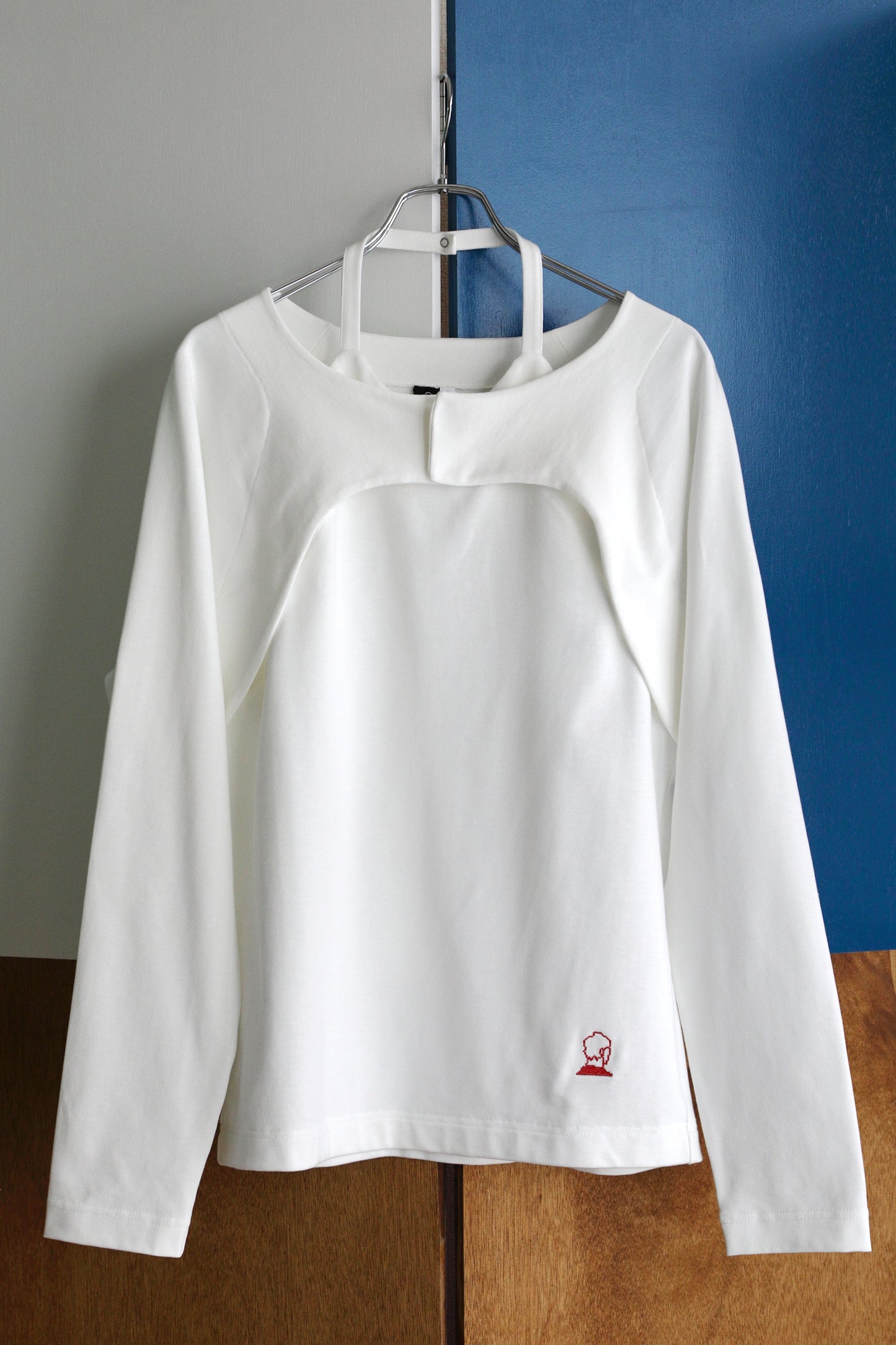 holter neck long sleeve T-shirts - white