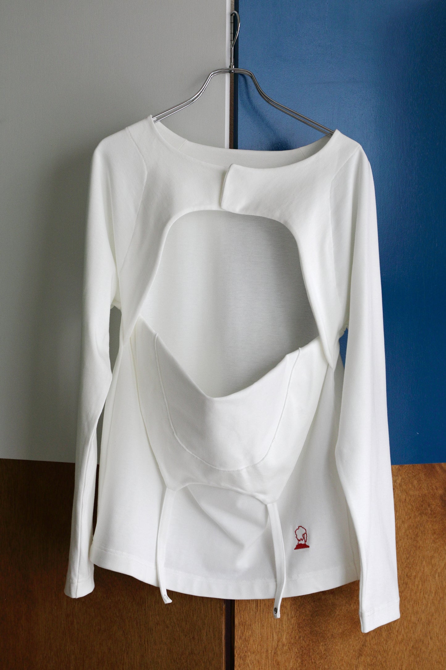 holter neck long sleeve T-shirts - white