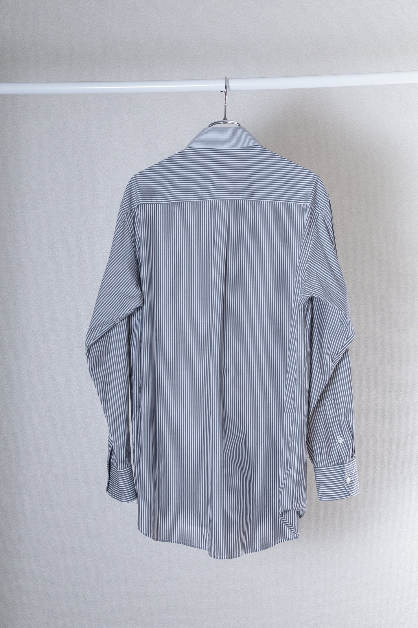 hand beading dress shirts - grey stripe