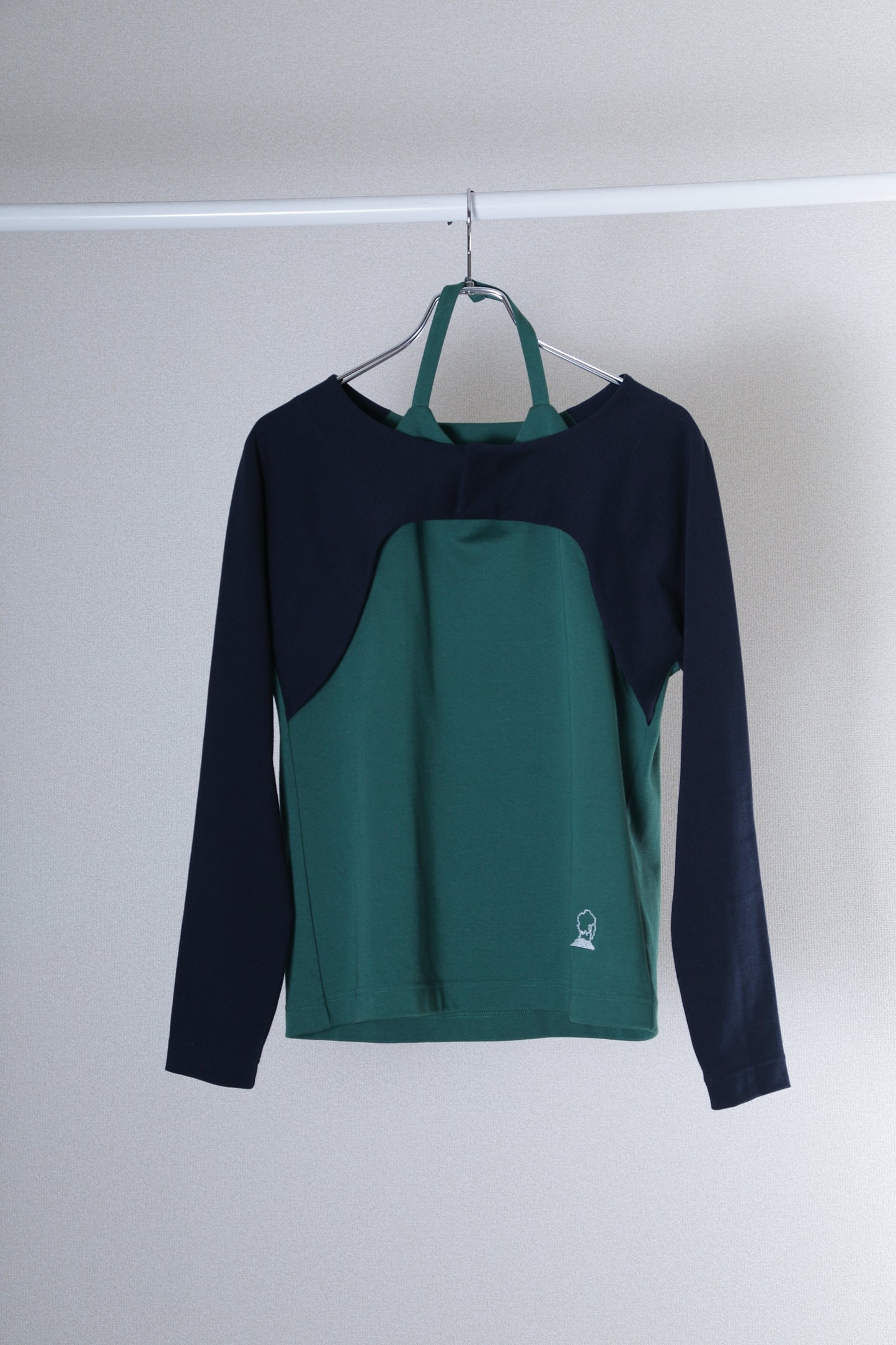holter neck long sleeve T-shirts - navy green