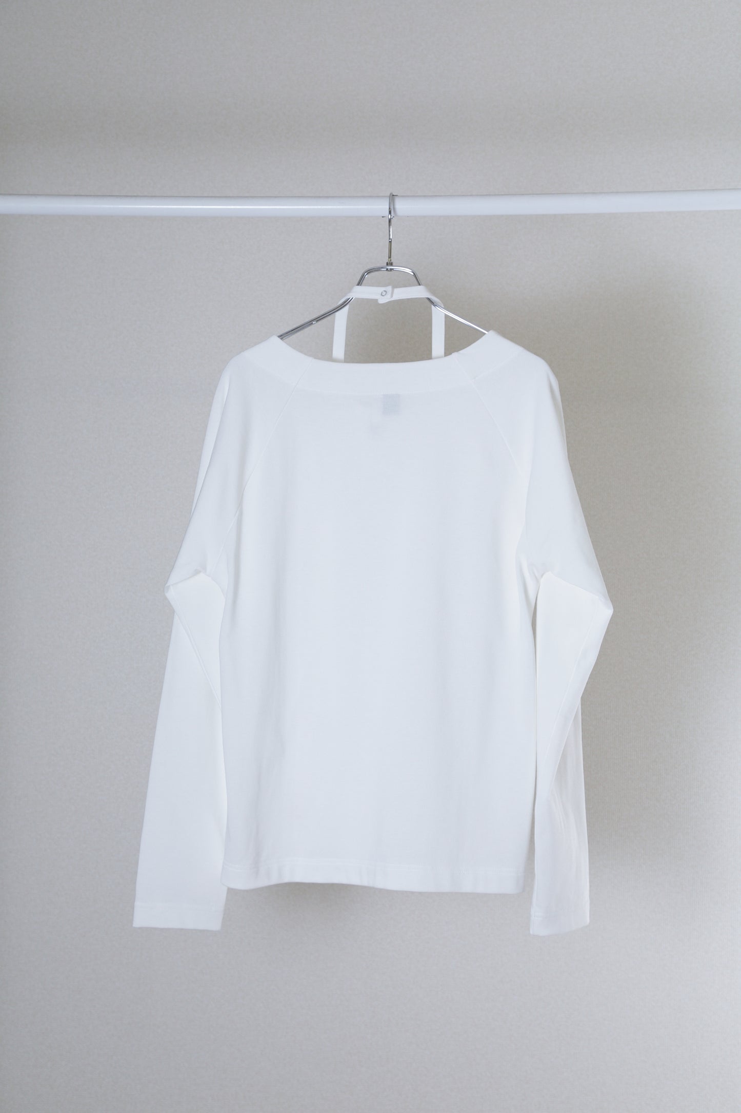 holter neck long sleeve T-shirts - white