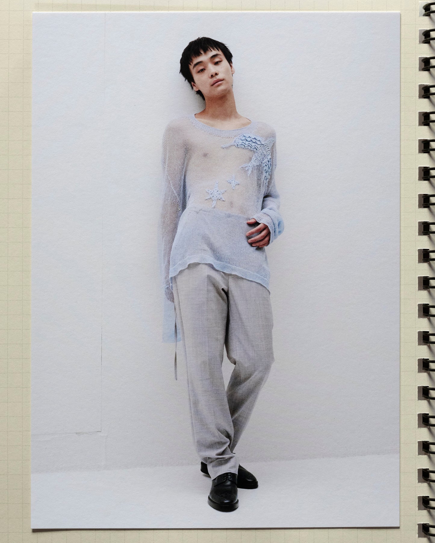 bird mesh knit - sky