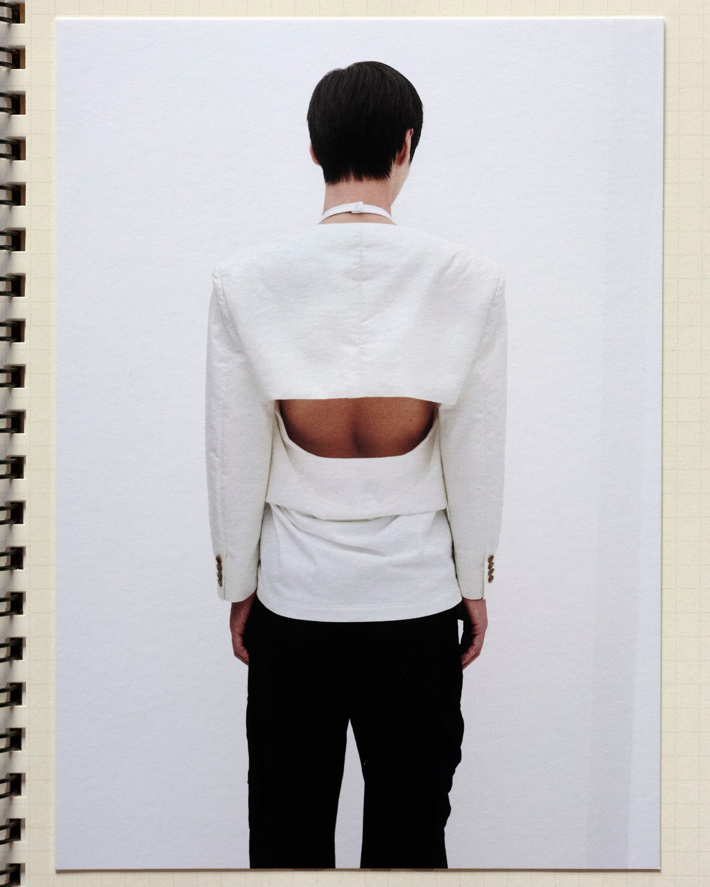 holter neck long sleeve T-shirts - white