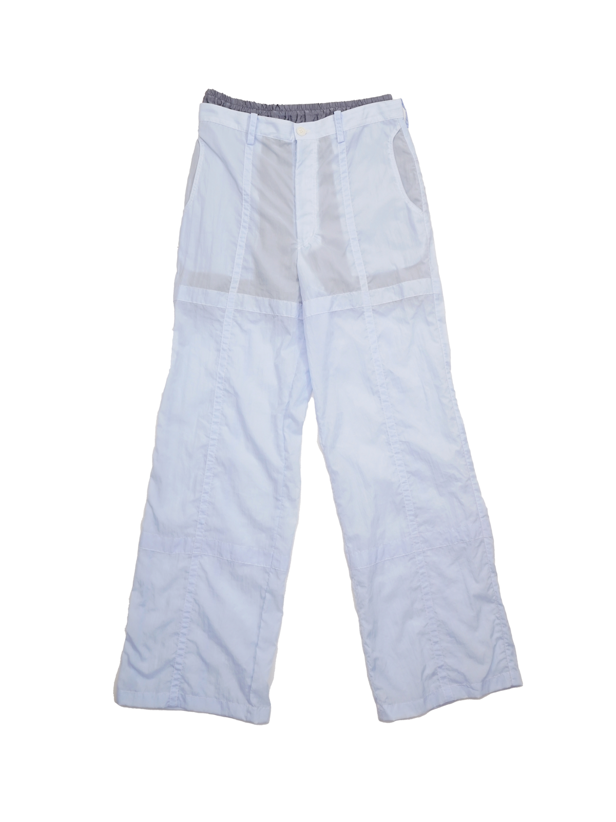 SHEER NYLON TROUSERS - LIGHT BLUE