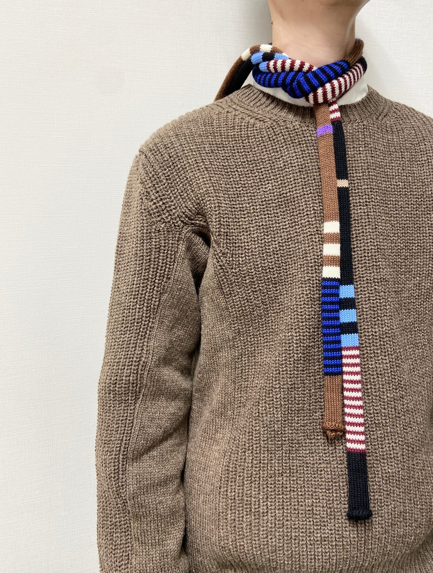 super skinny knit tie scarf 2