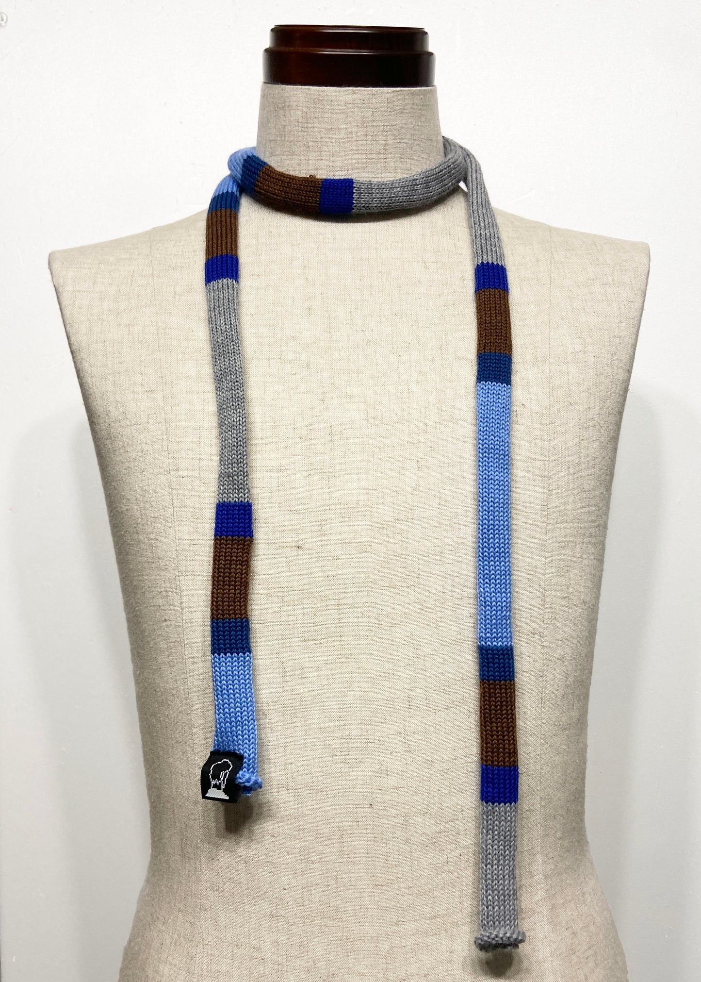 super skinny knit tie scarf 1