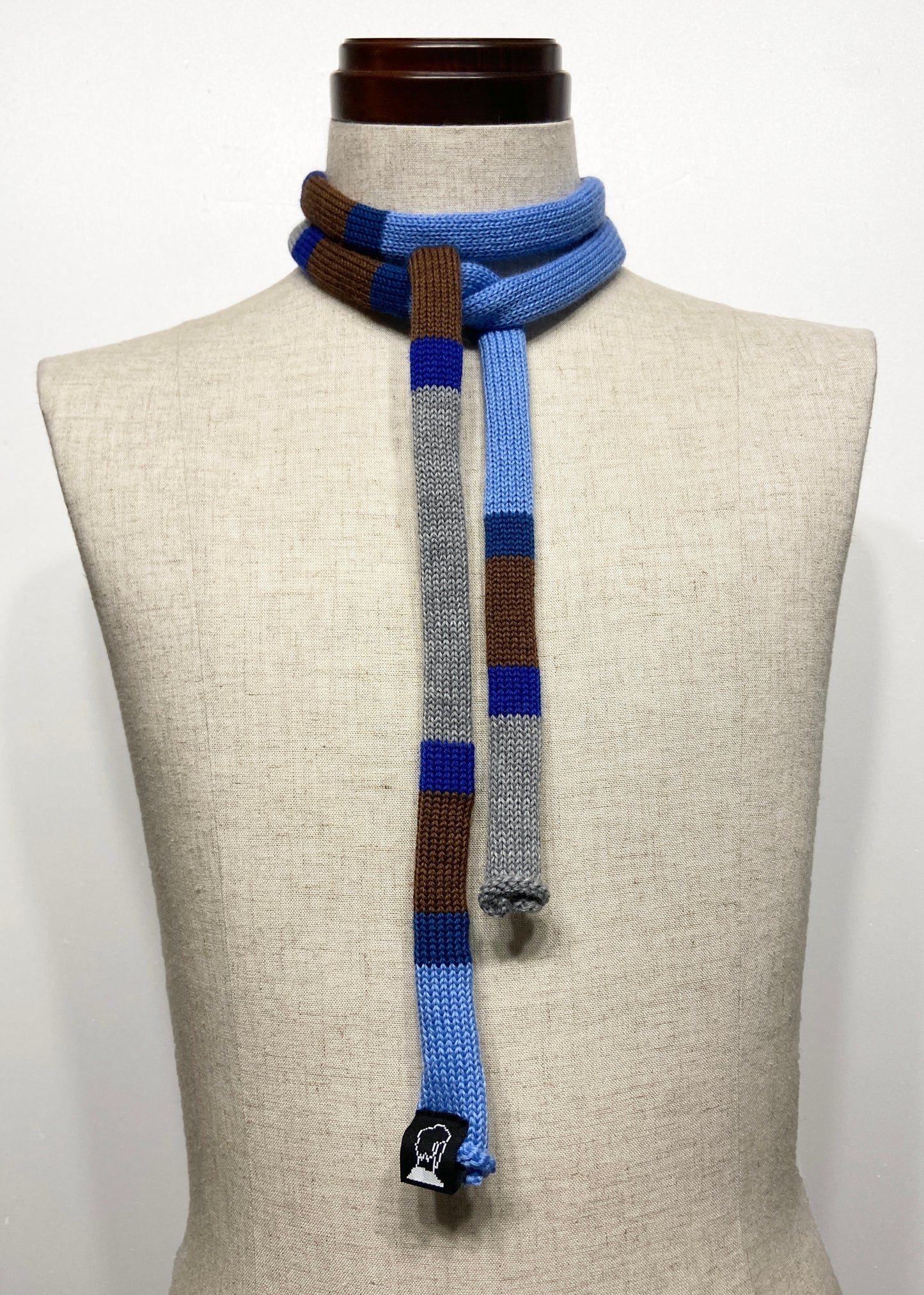 super skinny knit tie scarf 1