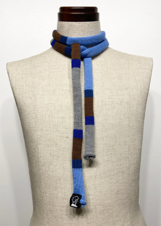 super skinny knit tie scarf 1