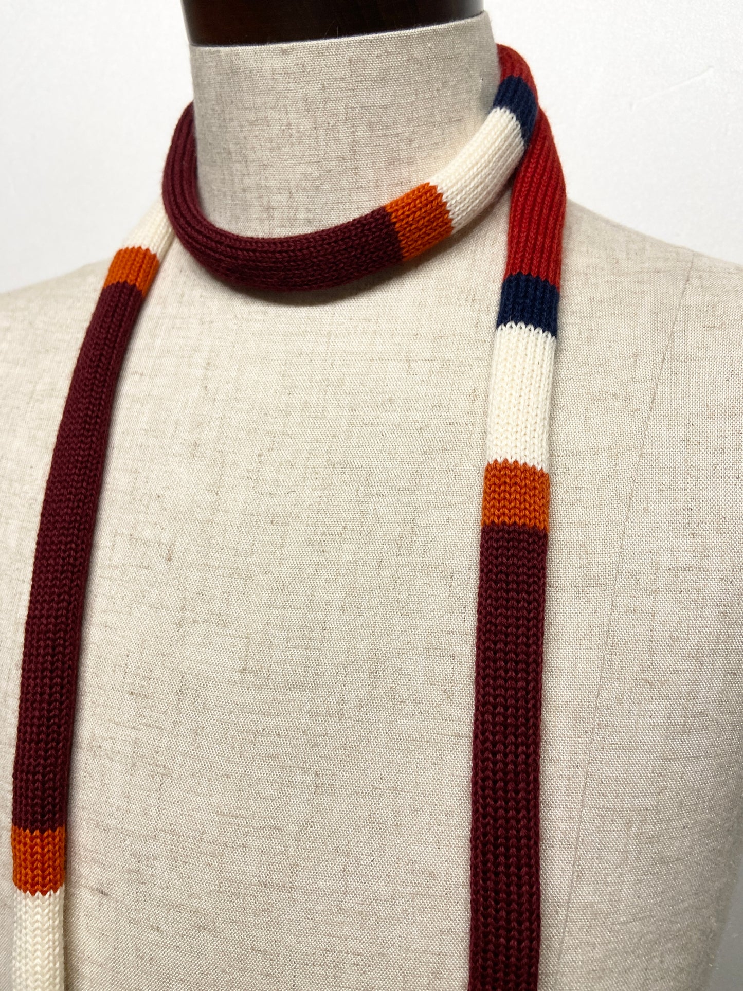 super skinny knit tie scarf 2