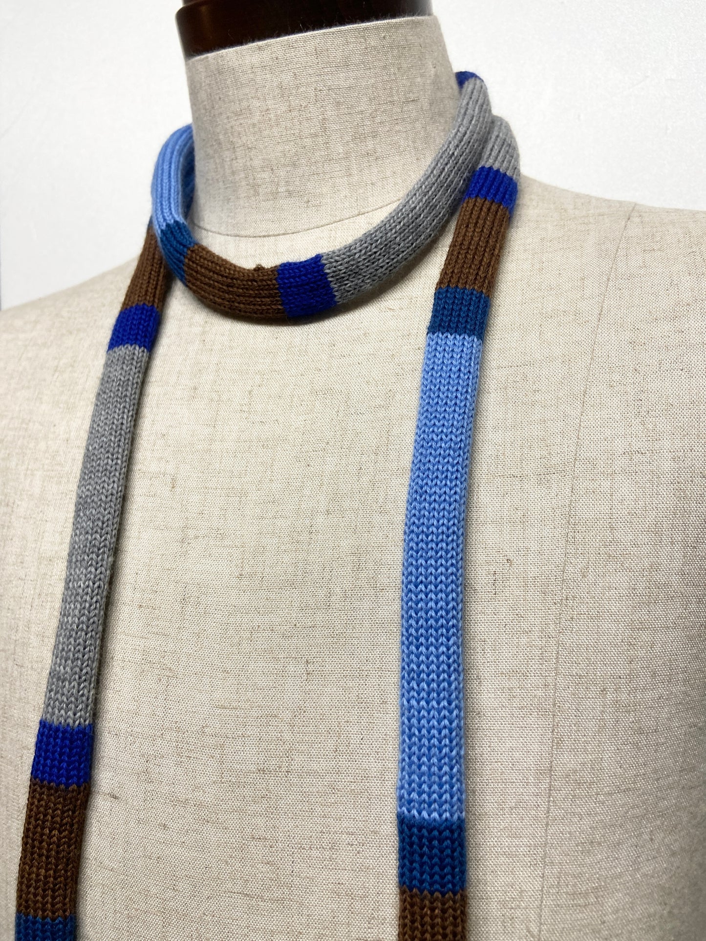 super skinny knit tie scarf 1