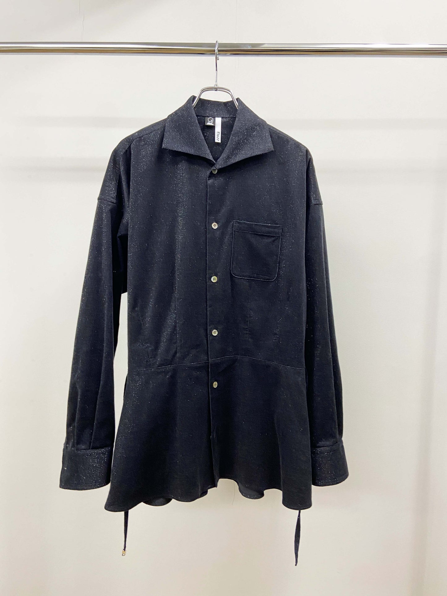 shawl collar shirts with peplum